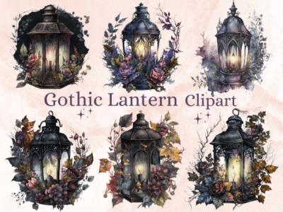 16_PNG_Watercolor_Gothic_Lantern_Clipart.png