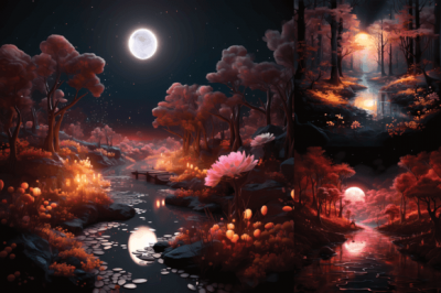 Autumn_Night_Forest_Printable_Images.png