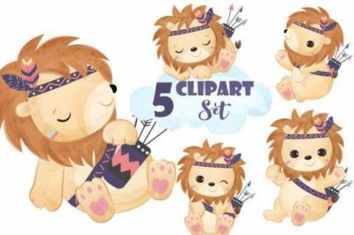 Cute_Bohemian_Lion_Clipart_Set~1.jpg