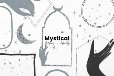 Mystical_Silver_and_Black_Frame_Clipart.jpg