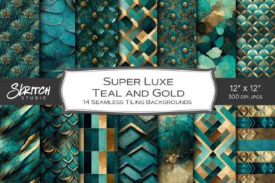 Super_Luxe_Teal_and_Gold_Digital_Paper.jpg