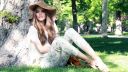 women-hat-sitting-long-hair-trees-look-away-bokeh-clara-alonso-high-heels-1080P-wallpaper.jpg