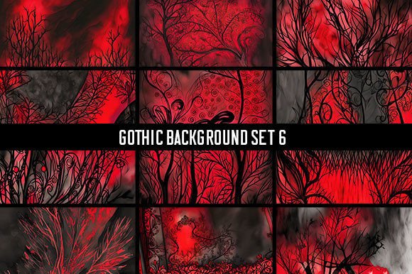 Premium Textures: 12 Dark Gothic Backgrounds Set 6 [1500 ReBits]
