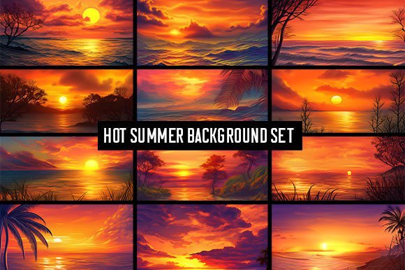 Premium Textures: 12 Hot Summer Backgrounds [1500 ReBits]
