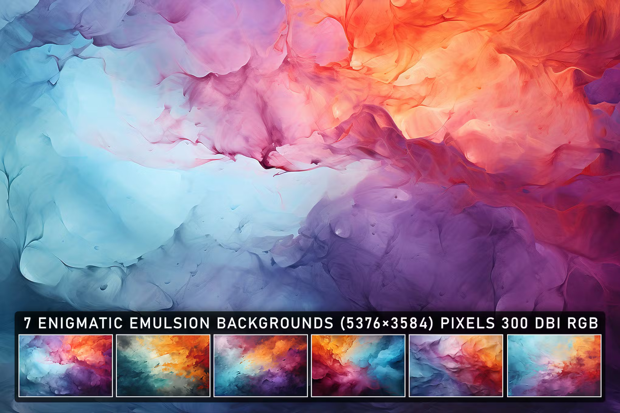 Premium Textures: 7 Enigmatic Emulsion Backgrounds [1500 ReBits]
