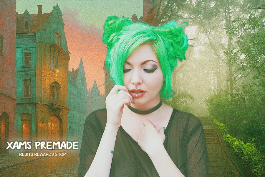 Xams Premade: Green Hair [1000 ReBits]
