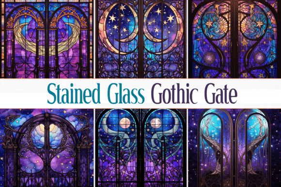 Premium Textures: 12 Stained Glass Gothic Gate [1500 ReBits]
